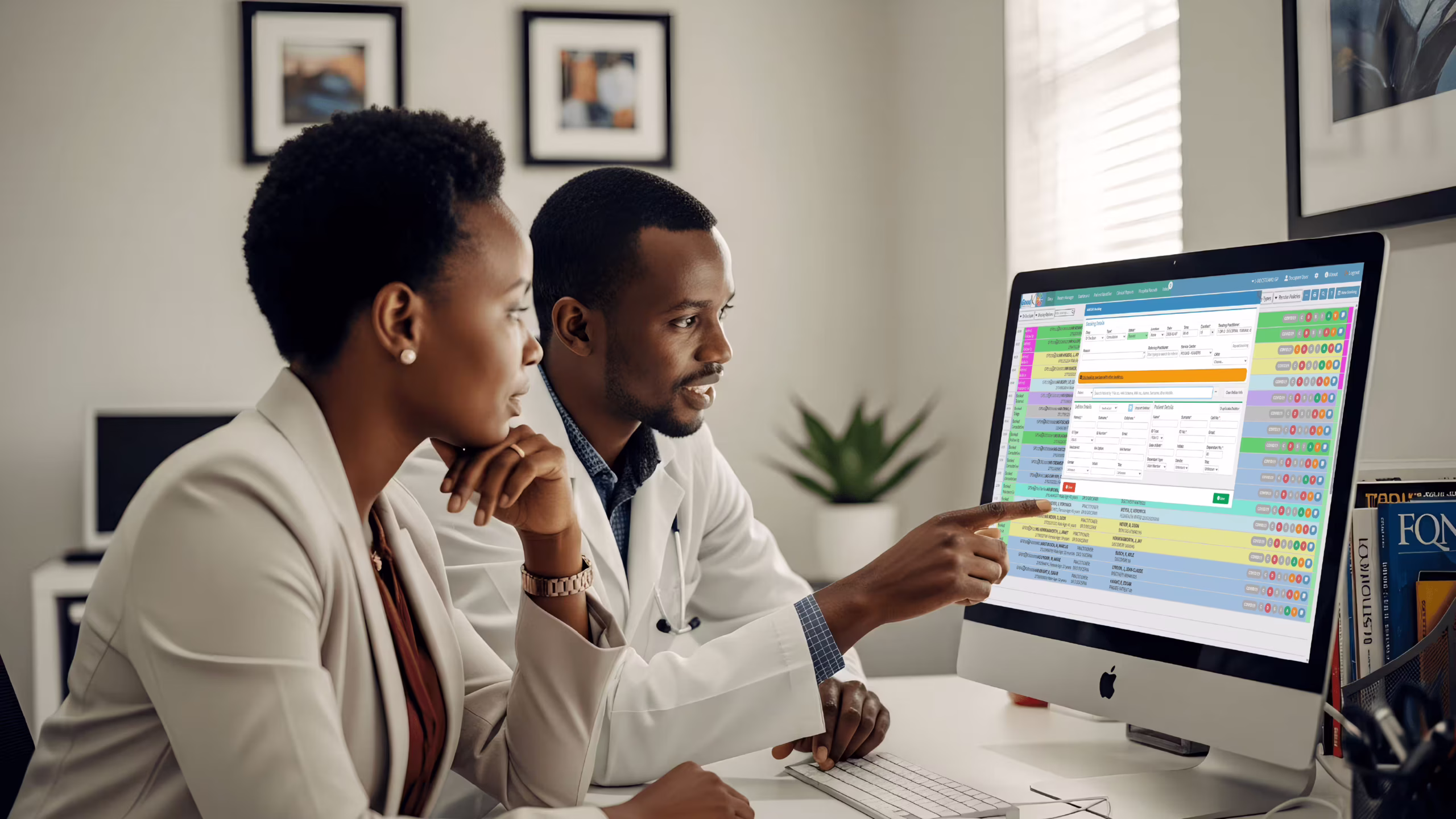 Namibian medical practice administrator using the best medical practice management software in Windhoek clinic